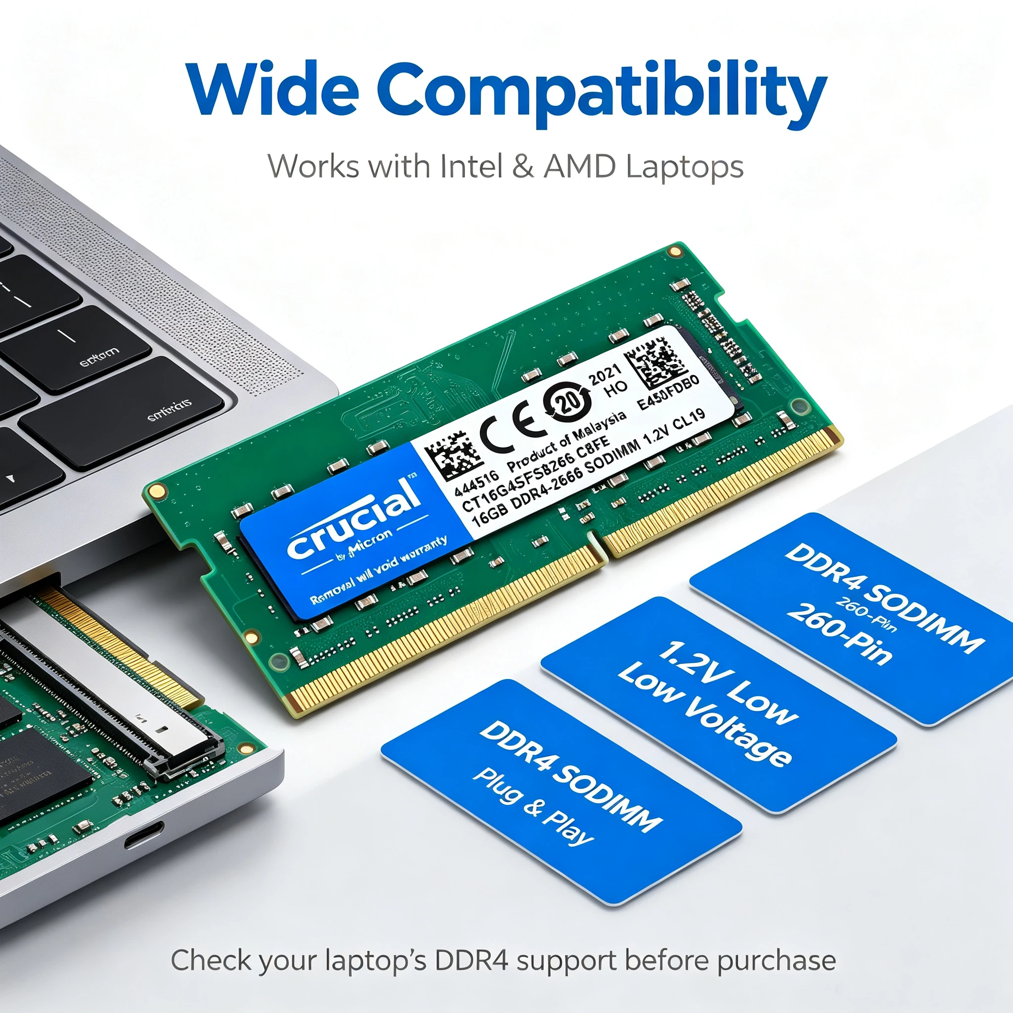 Crucial DDR4 Laptop RAM SODIMM - đánh giá và giá Ddr4 3200 16Gb