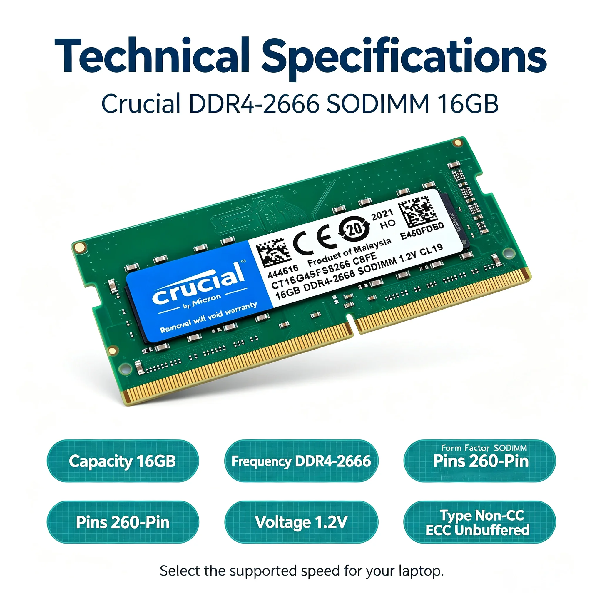 Crucial DDR4 Laptop RAM SODIMM - đánh giá và giá Ddr4 3200 16Gb